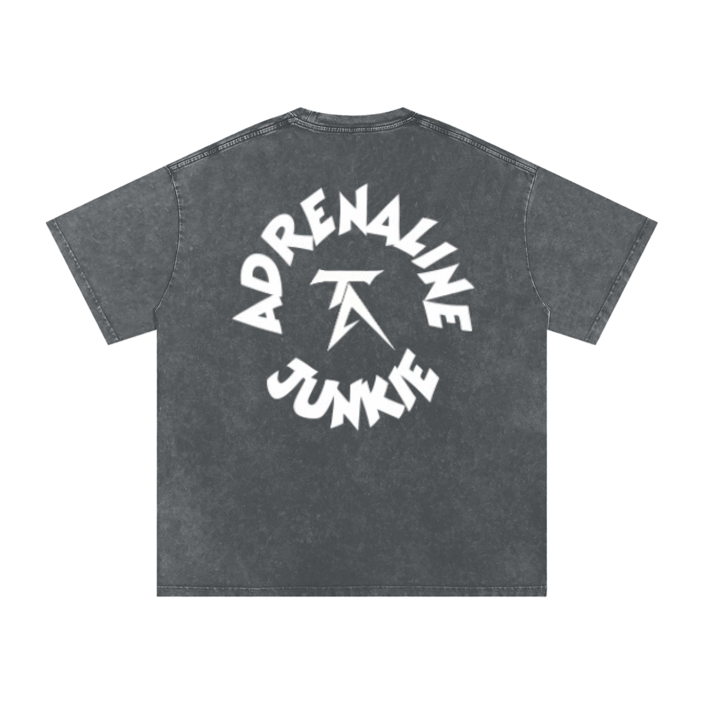 Dark Gray Oversized Adrenaline Junkie T-Shirt