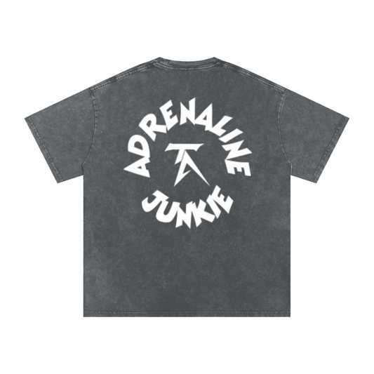 Dark Gray Oversized Adrenaline Junkie T-Shirt