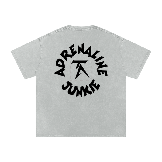 Light Gray Oversized Adrenaline Junkie T-Shirt